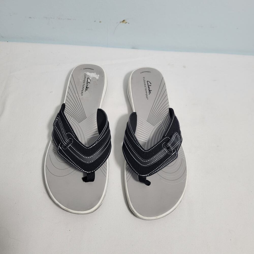 Clarks Women's Brinkley Cloudsteppers Black Flip Flops Size 11 31726-2862 - Picture 5 of 5